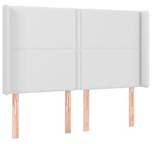 Čelo postele biele 147x16x118/128 cm umelá koža