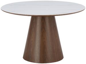 JEDÁLENSKÝ STÔL, biela, farba vlašského orecha, 120/120/75 cm Livetastic - Stoly, Online Only