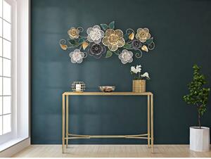 Kovová závesná dekorácia so vzorom kvetín Mauro Ferretti Campur -B-, 118 x 58 cm