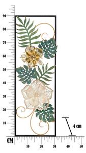 Kovová závesná dekorácia so vzorom kvetín Mauro Ferretti Campur -A-, 31 x 90 cm