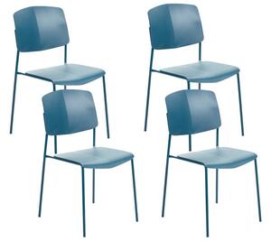 Set 4 ks jedálenských stoličiek Augustino (modrá). Vlastná spoľahlivá doprava až k Vám domov. 1077725