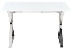 Jedálenský stôl Ariane (biela + strieborná) (pre 4 osoby). Vlastná spoľahlivá doprava až k Vám domov. 1077753