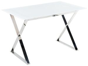 Jedálenský stôl Ariane (biela + strieborná) (pre 4 osoby). Vlastná spoľahlivá doprava až k Vám domov. 1077753