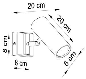 Nástenné bodové svietidlo DIREZIONE 1xGU10/40W/230V čierna