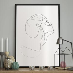 Nástenný plagát v ráme SKETCHLINE/FACE, 40 x 50 cm