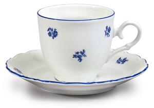 Porcelánová sada na kávu s modrou kventikou Thun Ophelia