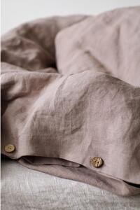 Staroružová ľanová obliečka na perinu Linen Tales, 200 x 200 cm
