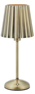 Stolová lampa Celia, starý mosadz, stmievateľné, E14, nabíjacie stanica, Hnedá / staromosadz, Obývacia izba / jedáleň, kov, Stojacie svietidlo