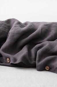 Tmavosivá ľanová obliečka na perinu Linen Tales, 140 x 200 cm