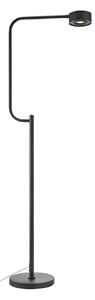 LED stojacia lampa Hugo, čierne, železo, výška 130 cm, stmievateľné., Čierna, Pracovňa / Kancelária, kov, Stolová lampa