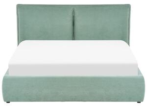 Manželská posteľ 160 cm Berit (zelená) (s roštom) (s úl. priestorom). Vlastná spoľahlivá doprava až k Vám domov. 1077890