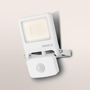 OSRAM exterierove bodove svetla ENDURA FLOOD, biely, senzor 20 W 830 IP44, Biela / opálová, Hliník, Nástenné bodové svietidlo
