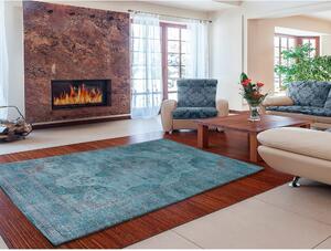 Modrý koberec z viskózy Universal Lara Aqua, 60 x 110 cm