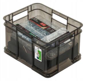 Keeeper Úložný box pre domácnosť aj dielňu, BRUNO M, 16L, 35 x 27 x 21 cm, dymový