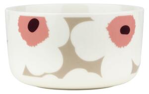 Marimekko Miska Oiva Unikko 0,5l, béžovo-ružová
