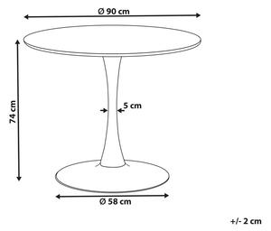 Okrúhly jedálenský stôl Berylle (čierna) (pre 4 osoby). Vlastná spoľahlivá doprava až k Vám domov. 1078129