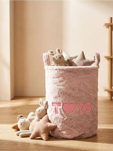Sinsay - Úložný kôš s nápisom TOYS - pastelová ružová
