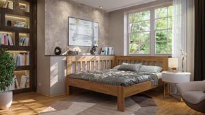 Rohová posteľ APOLONIE ľavá, dub/svetlý orech, 180x200 cm