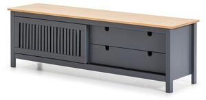 Sivý drevený TV stolík Marckeric Bruna