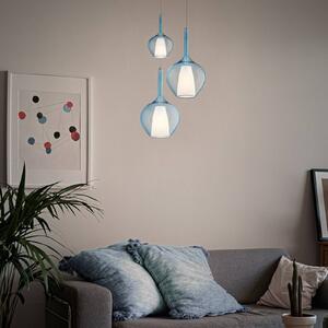 Závesné svietidlo Ideal Lux Kalique 1, modrá, Ø 18 cm, plast, Modrá, Obývacia izba / jedáleň, Plast, Moderný, Závesné svietidlo