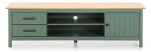 Zelený drevený TV stolík Marckeric Miranda