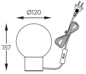Zuma Line T0454-01A-F7FZ stolná lampička ARCTURUS | 4W G9