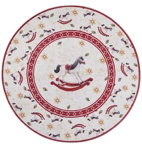 Villeroy & Boch , Kusový koberec Toy's delight 106275 Cream, Red kruh, 160x160 (priemer) kruh, červená, obývacia izba
