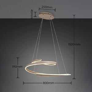 Trio Lighting LED závesné svietidlo Arlington, béžová, dĺžka 80 cm, kov,, Krémová / jantárovo žltá, Obývacia izba / jedáleň, kov, Moderný, Závesné svietidlo