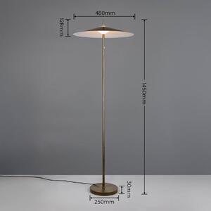 Trio Lighting LED stojacia lampa Amalo v platinovej farbe, výška 145 cm, kov,, Hliník / sivá / zinok, Obývacia izba / jedáleň, kov, Moderný, Stojaca lampa