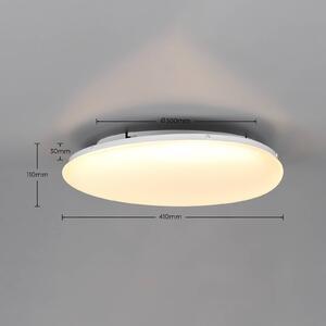 Trio Lighting Stropné LED svetlo Ozera, dĺžka 55 cm, biele, plast,, Biela / opálová, Obývacia izba / jedáleň, Plast, Moderný