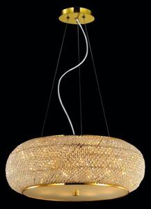 Ideal Lux - Krištáľový luster na lanku PASHA 10xE14/40W/230V pr. 55 cm zlatá