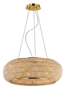 Ideal Lux - Krištáľový luster na lanku PASHA 10xE14/40W/230V pr. 55 cm zlatá