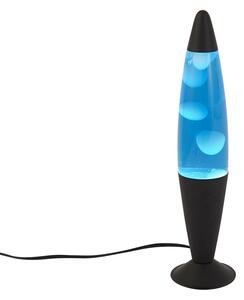 Lávová lampa modrá s bielym voskom vrátane LED - Molten Lava