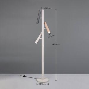 Trio Lighting Stojacia lampa Terloa, farebná, výška 143 cm, kovová, 3-pl., Viacfarebné, Obývacia izba / jedáleň, kov, Moderný