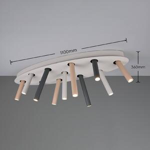 Trio Lighting Stropné svietidlo Terloa, farebné, dĺžka 110 cm, kovové, 11-pl., Viacfarebné, Obývacia izba / jedáleň, kov, Moderný, Stropné svetlo