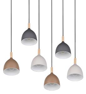 Trio Lighting Závesné svietidlo Jerano, dĺžka 104 cm, farebné, kovové, 6-pl., Viacfarebné, Obývacia izba / jedáleň, kov, Moderný, Závesné svietidlo