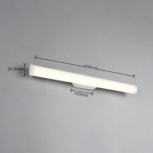 Trio Lighting LED nástenné svetlo Ernesto, matná biela, šírka 60 cm, 4 000 K, IP44, Biela / opálová, Kúpeľňa, kov, Moderný