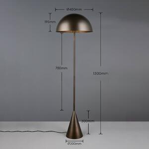 Trio Lighting Stojacia lampa Alfie, platinová farba, výška 130 cm, kov, E27, Hliník / sivá / zinok, Obývacia izba / jedáleň, kov, Stojaca lampa