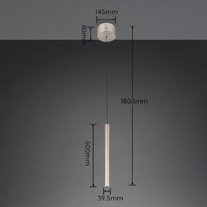 Trio Lighting LED závesné svietidlo Arimato, Ø 4 cm, krémová, kov,, Krémová / jantárovo žltá, Obývacia izba / jedáleň, kov, Moderný, Závesné svietidlo
