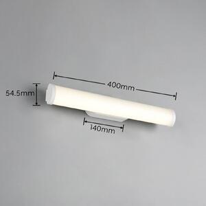 Trio Lighting LED nástenné svetlo Ernesto, matná biela, šírka 40 cm, 4 000 K, IP44, Biela / opálová, Kúpeľňa, kov, Moderný