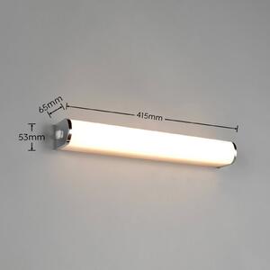 Trio Lighting LED nástenné svetlo Giacomo, šírka 41 cm, chróm, kov, IP44, Chrómová / strieborná, Kúpeľňa, kov, Moderný