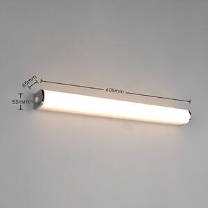 Trio Lighting LED nástenné svetlo Giacomo, šírka 60 cm, chróm, kov, IP44, Chrómová / strieborná, Kúpeľňa, kov, Moderný