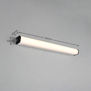 Trio Lighting LED nástenné svetlo Giacomo, šírka 60 cm, čierna, kov, IP44, Čierna, Kúpeľňa, kov, Moderný