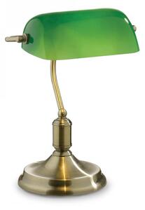 Stolná lampa Ideal lux Lawyer 045030 - bronzová / zelená
