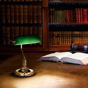Stolná lampa Ideal lux Lawyer 045030 - bronzová / zelená