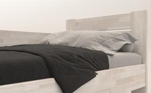 Rohová posteľ JOHANA ľavá, buk/biela, 80x200 cm
