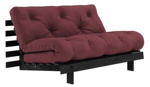 Vínovočervená rozkladacia pohovka 140 cm Roots Black Night – Karup Design