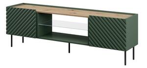 HALMAR TV stolík Onda 180,5 cm zelený/dub artisan