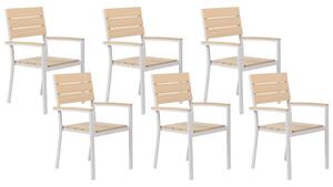 Set 6 ks záhradných stoličiek Combo (svetlé drevo). Vlastná spoľahlivá doprava až k Vám domov. 1078441