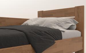 Rohová posteľ JOHANA ľavá, dub/svetlý orech, 80x200 cm
